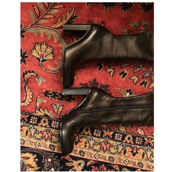 SOLD Alexander McQueen Black Leather Thigh Boots - Picture 8 of 9